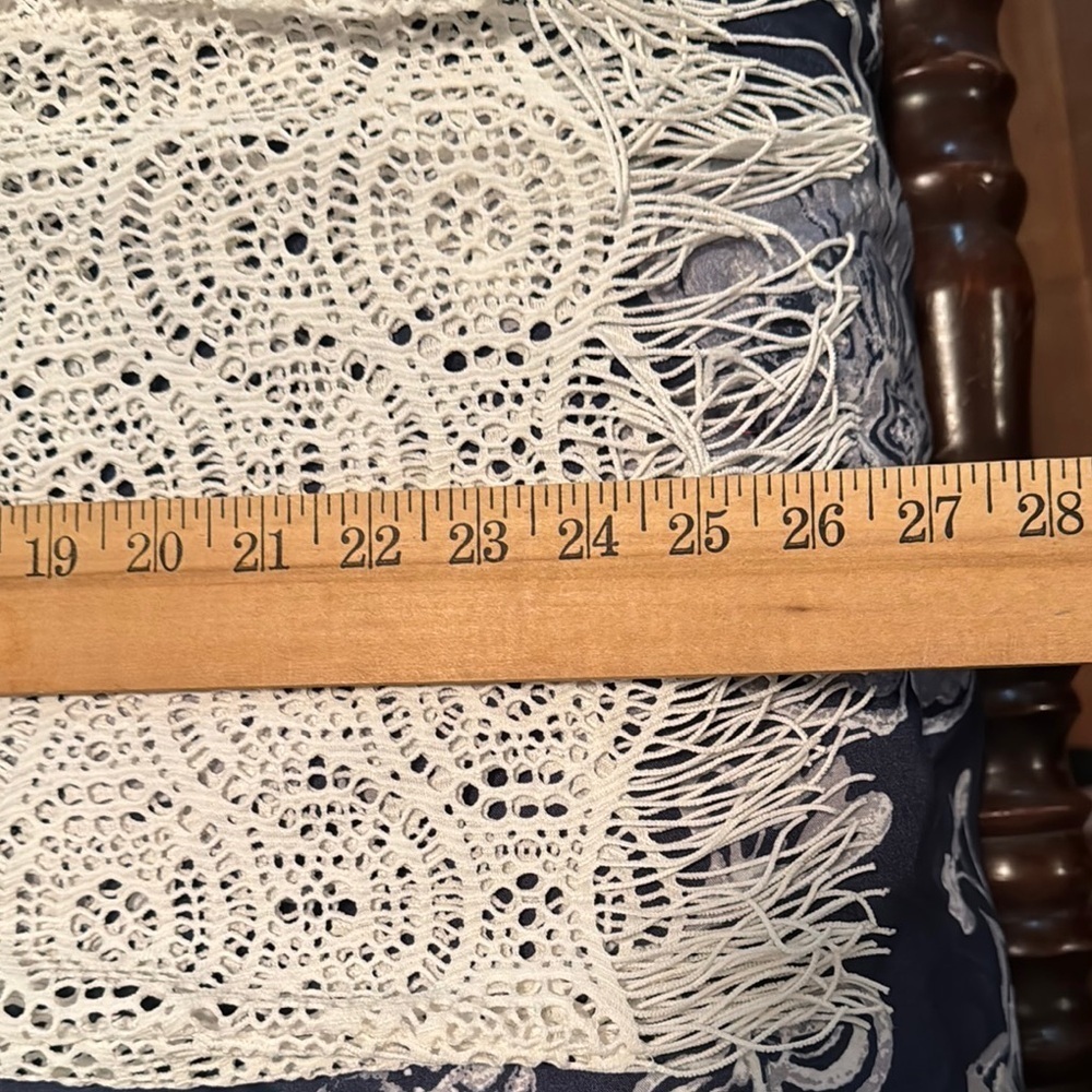 White Crochet Open-Front Cardigan - Picture 5 of 5